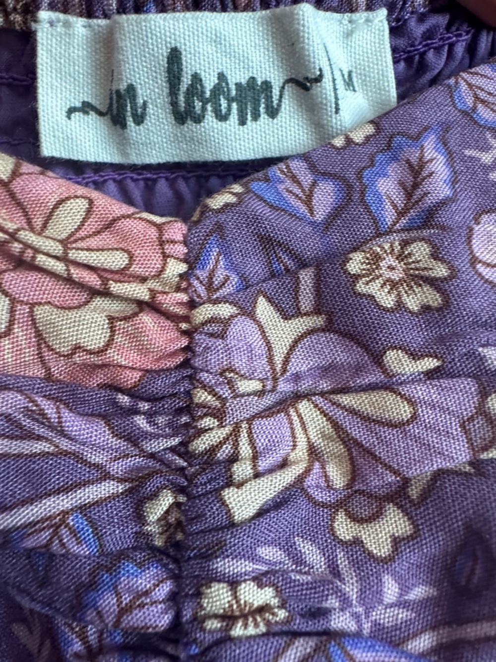 In Bloom Lavender Floral Maxi Dress with Puff Sleeves - Picture 2 of 4